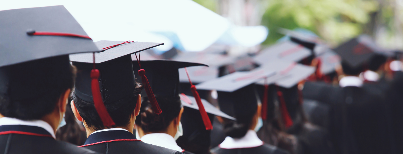 Students attending a graduation program